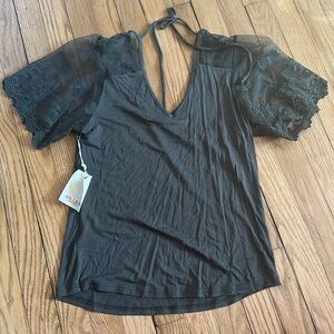 lace detail whimsical boutique top